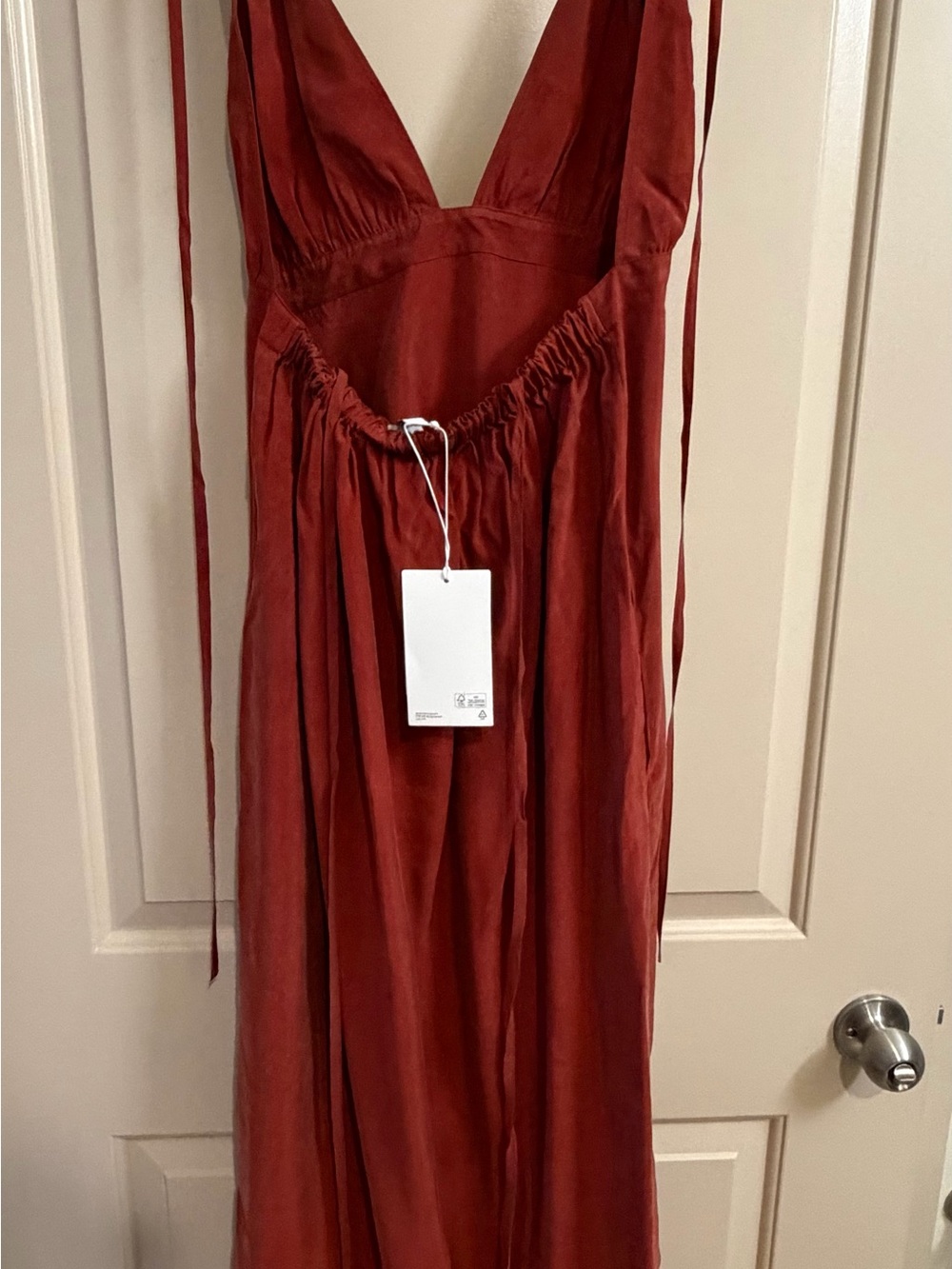 COS Rust Red Backless Slip Dress - Picture 2 of 2